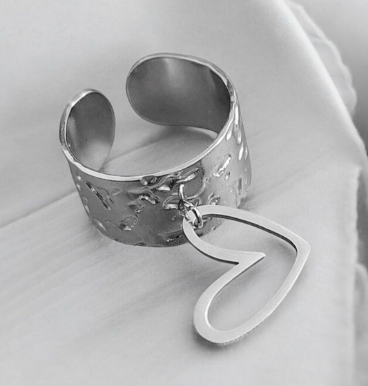 Bague breloque cœur