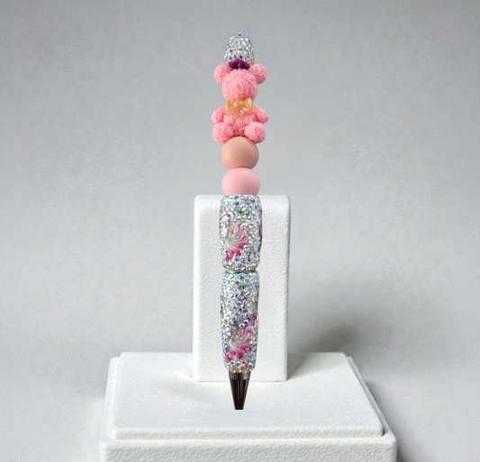 Stylo strass fait main ourson couleur au choix selon disponibilités 🧸