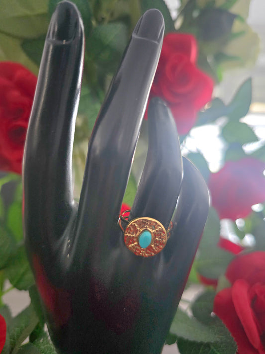 Bague colorée bleue au choix