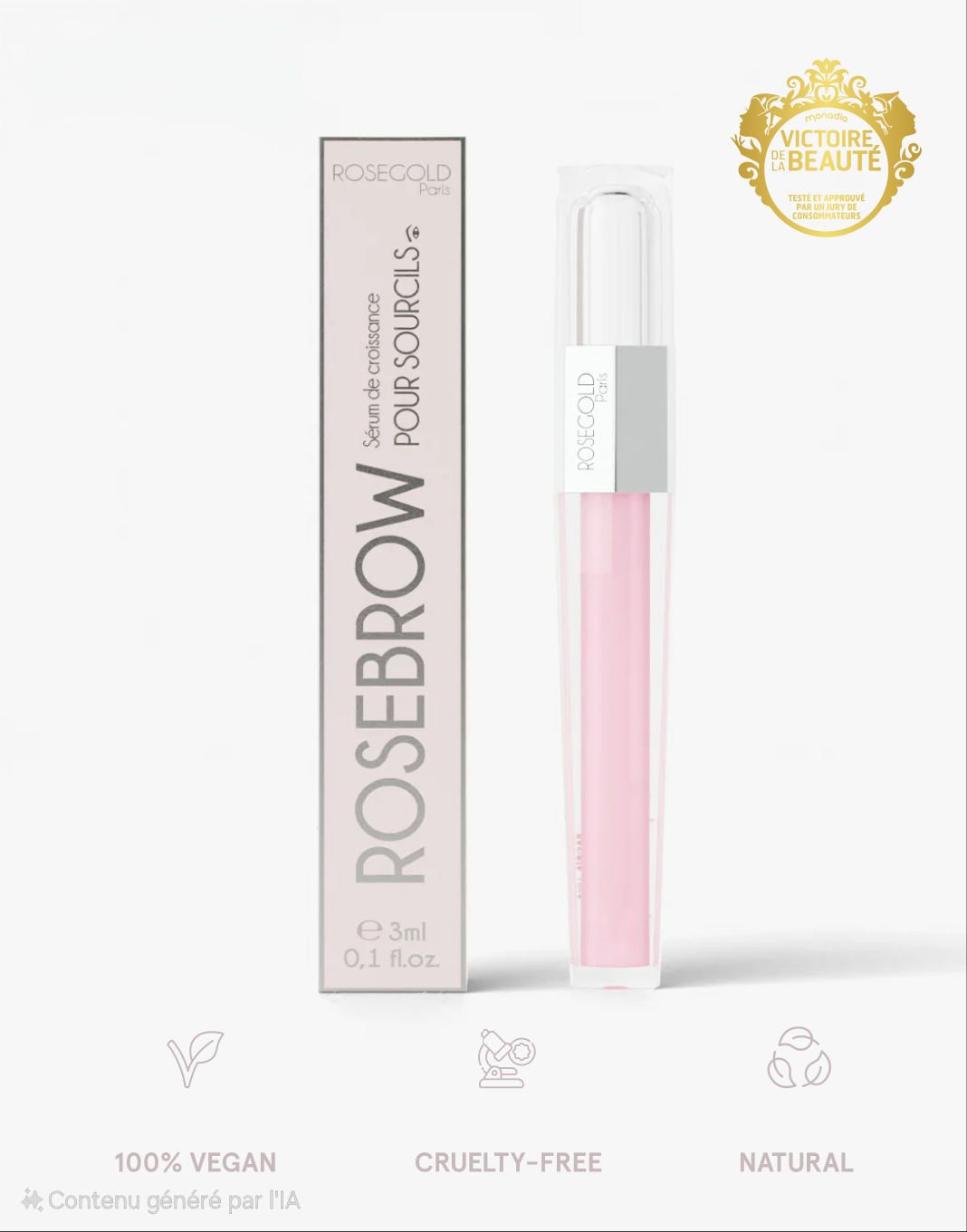 Sérum de croissance pour sourcils ROSEGOLD