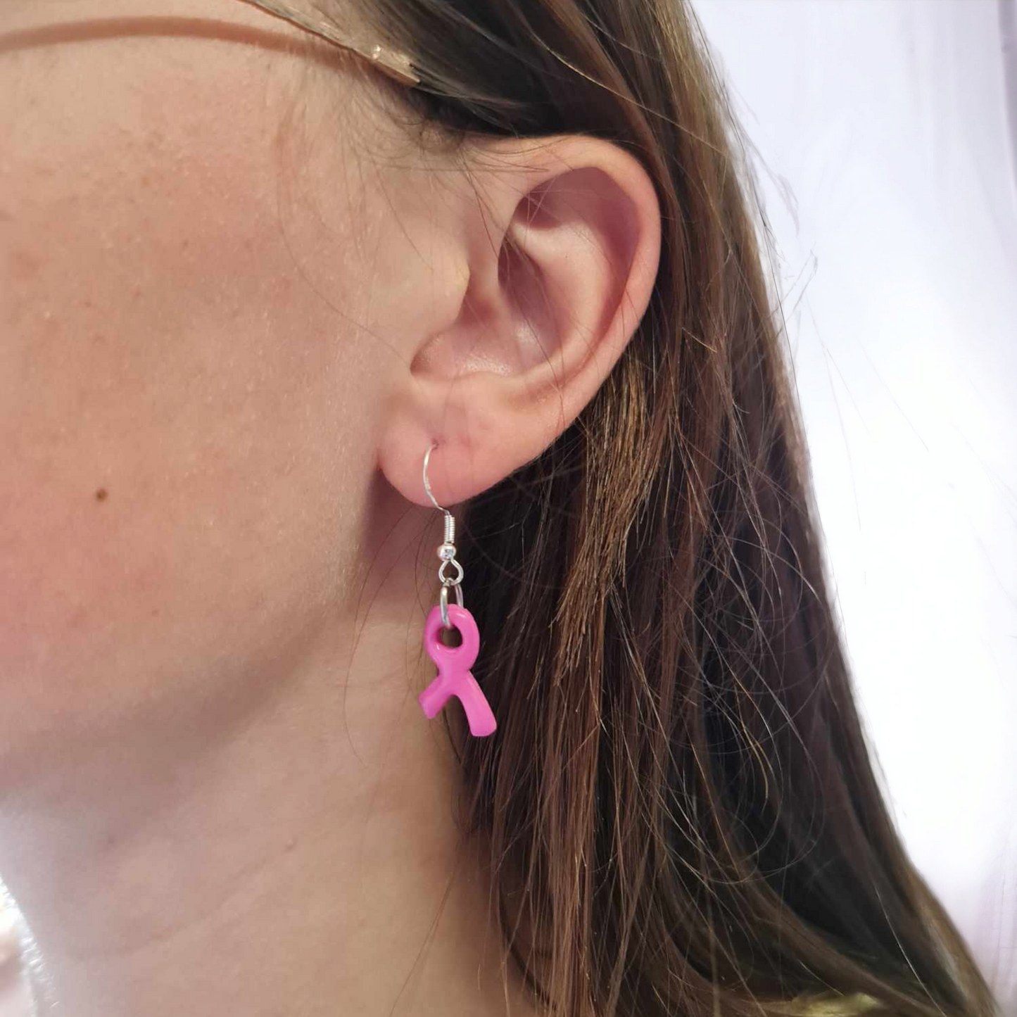 Boucles d'oreilles octobre rose đ