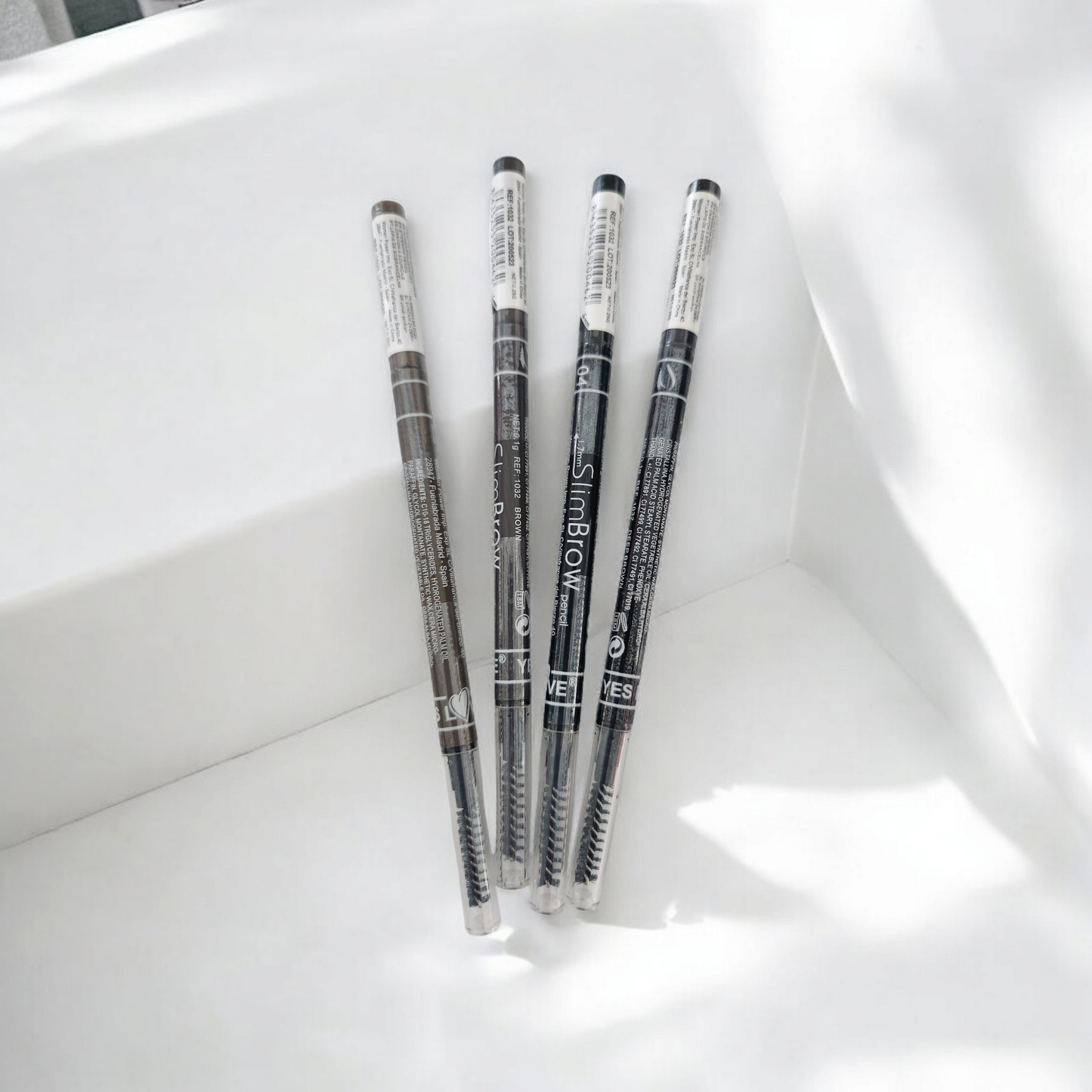 Crayon automatique rétractable slim brow 2-en-1 yeux et sourcils avec brosse