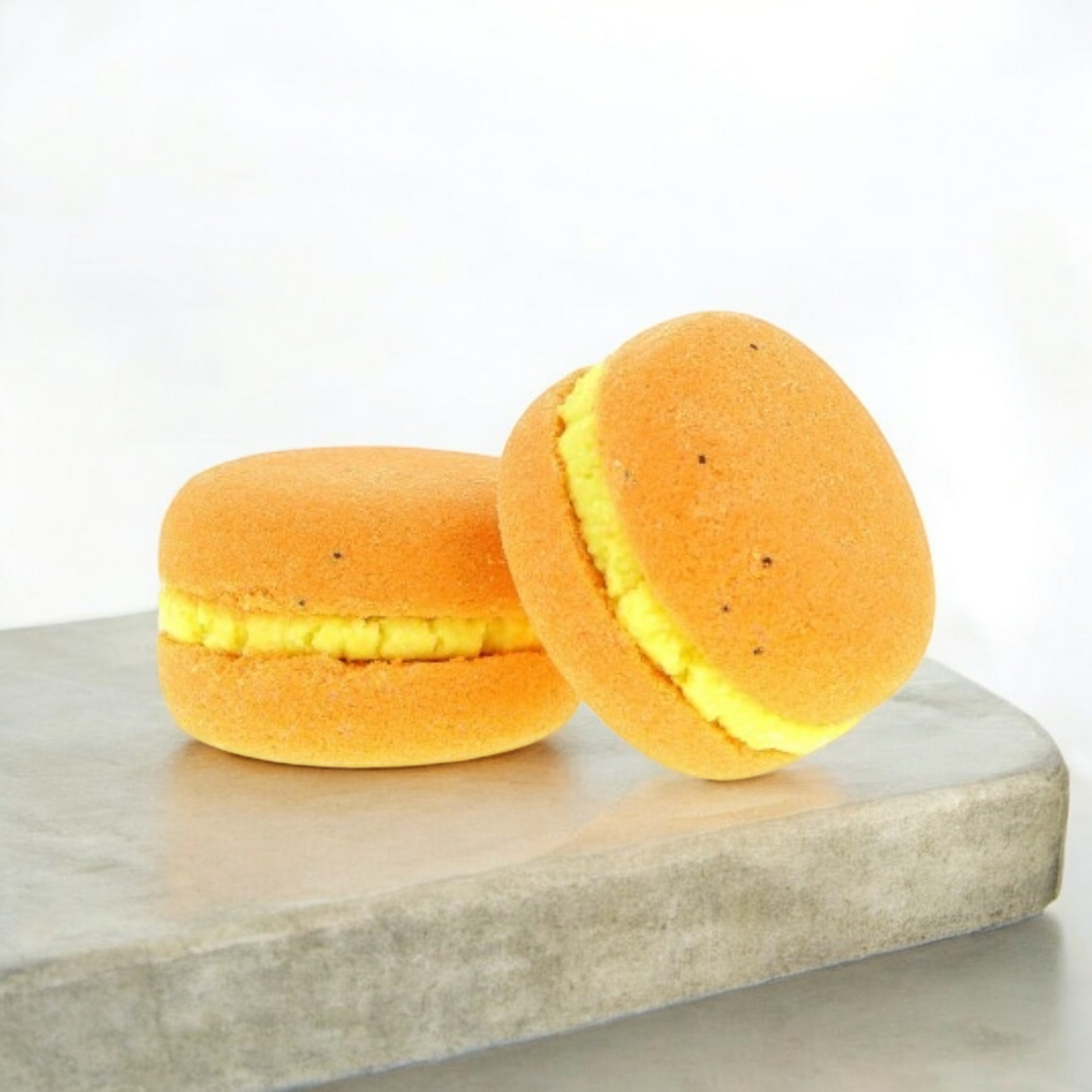 Macaron de bain effervescent