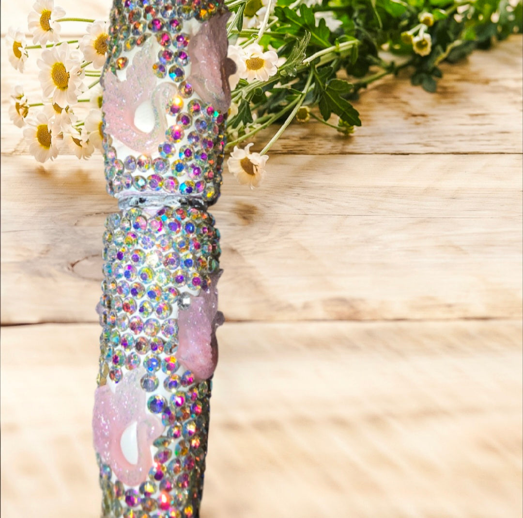 Stylo strass fait main licorne violette