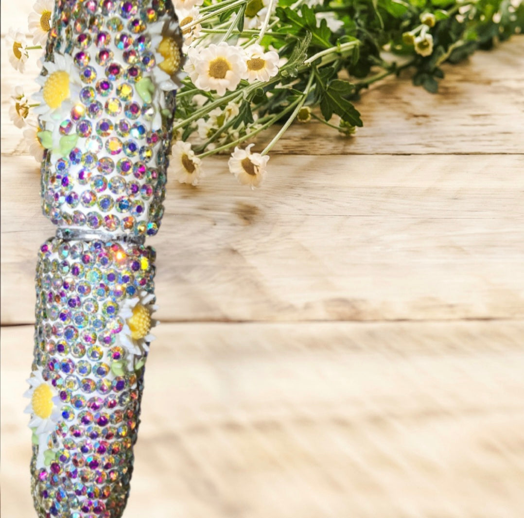 Stylo strass fait main papillon rose