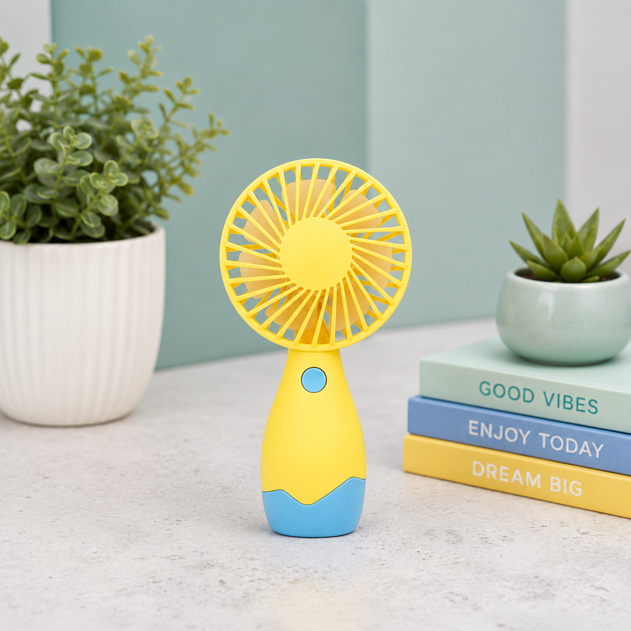 Ventilateur portable rechargeable USB – Pastel mat