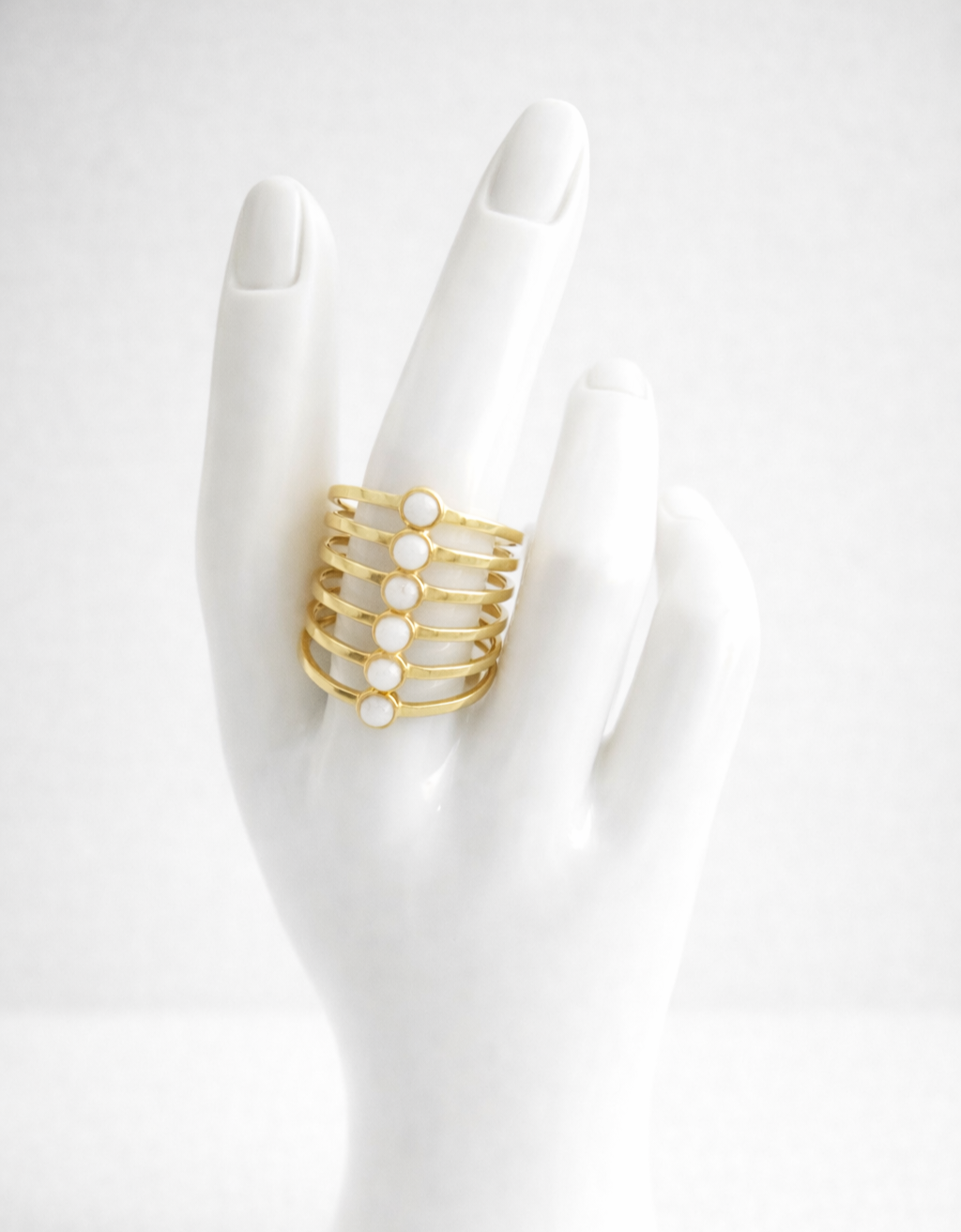 Bague spirale blanche