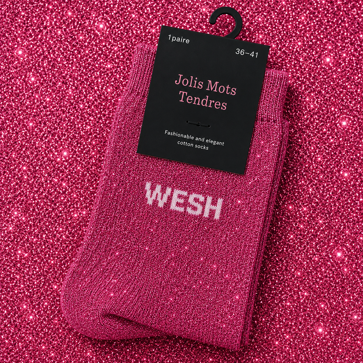 Chaussettes à paillettes - Jolis mots tendres
