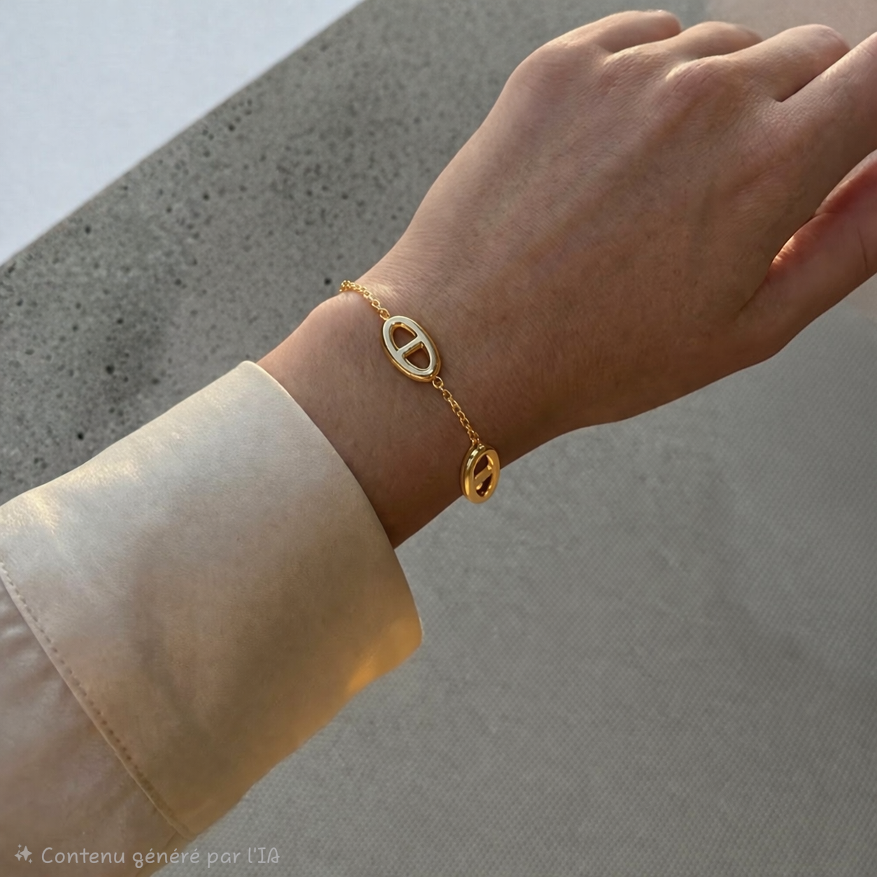 Bracelet de trois mailles marine