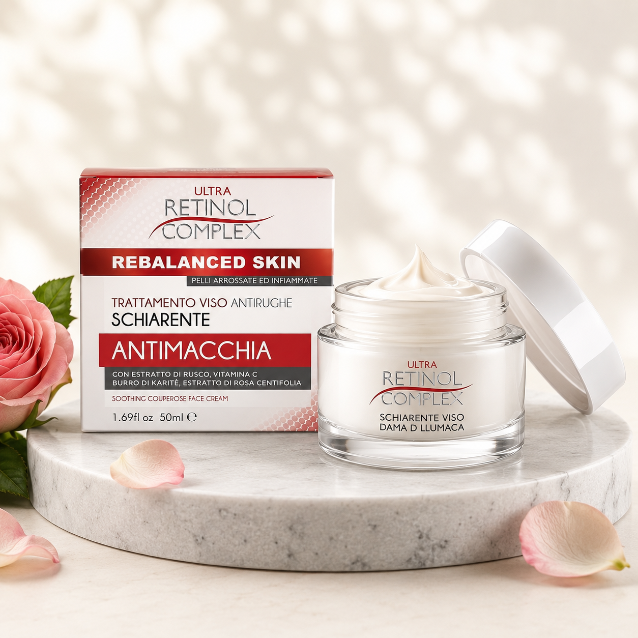 Crème pour le visage apaisante couperose