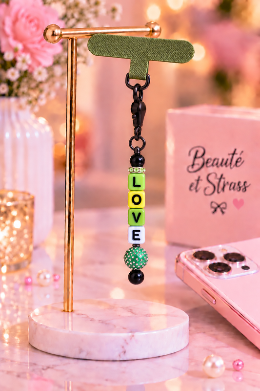 Bijoux de téléphone fait main personnalisé LOVE