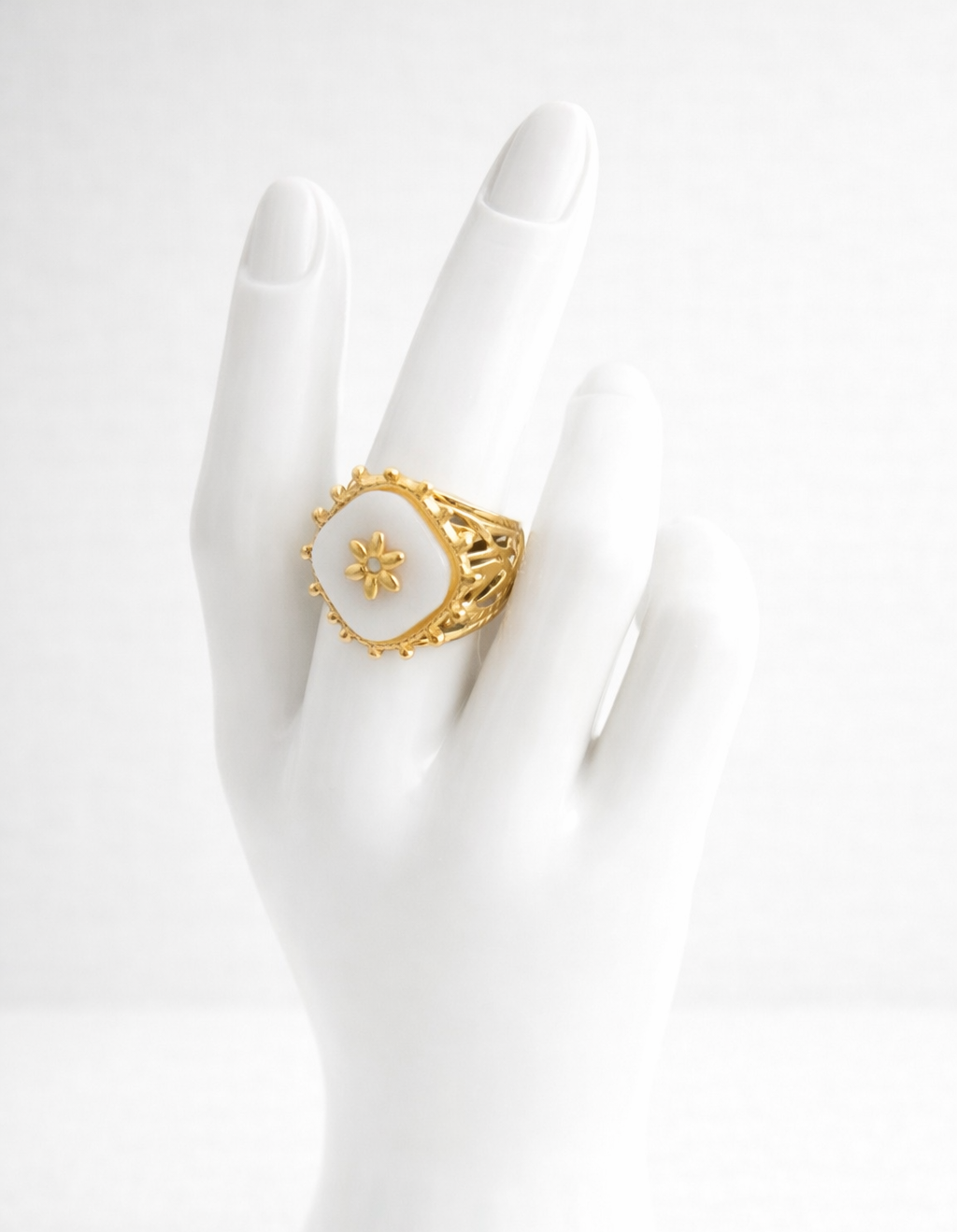 Bague Christelle blanche