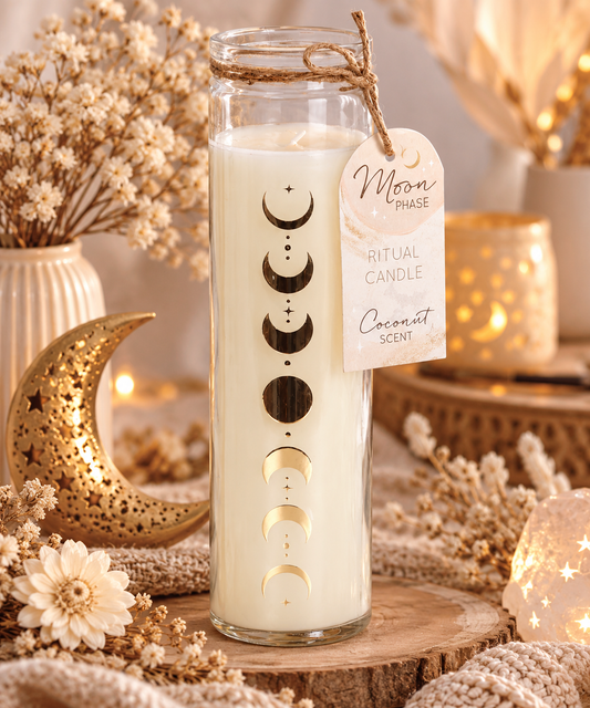Bougie parfumée à la noix de coco - Phase de lune