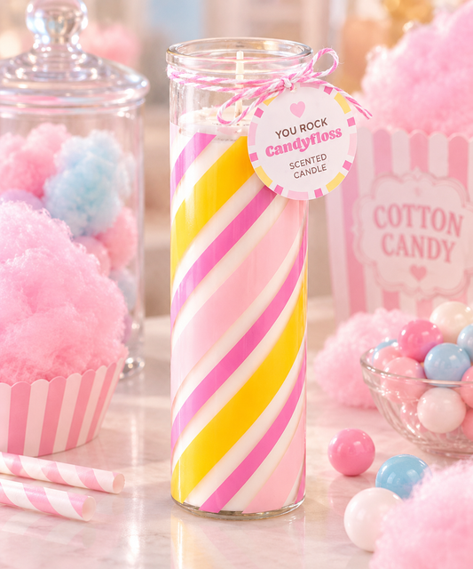 Bougie parfumée Candy Stripe – Barbe à papa