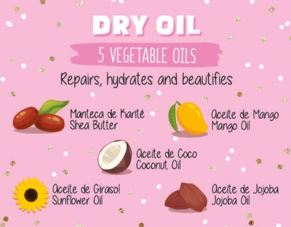 Huile sèche pour le corps enrichie aux 5 huiles végétales nourrissantes