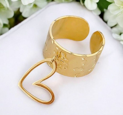 Bague breloque cœur