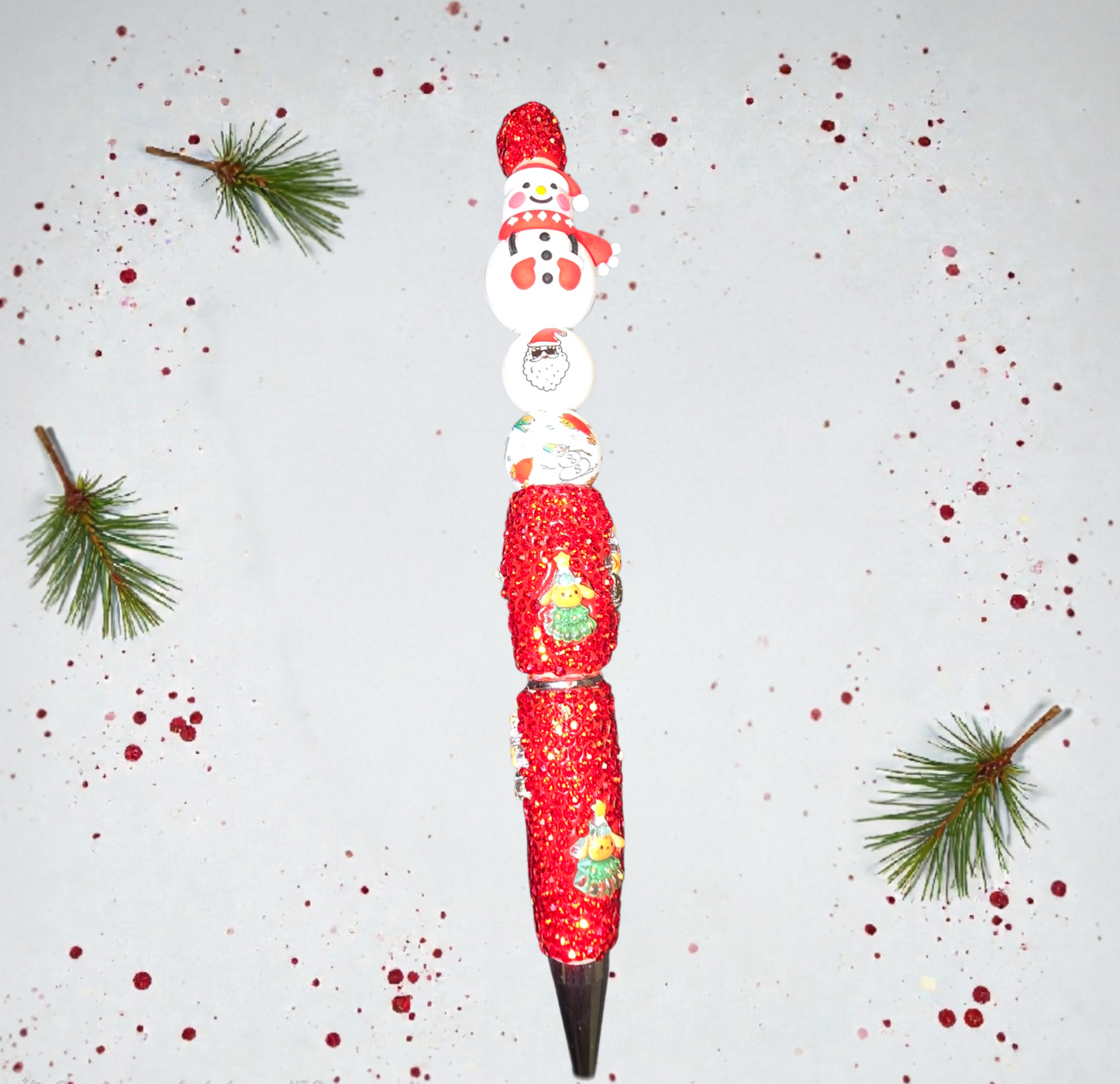 Stylo fait main bonhomme de neige ⛄️