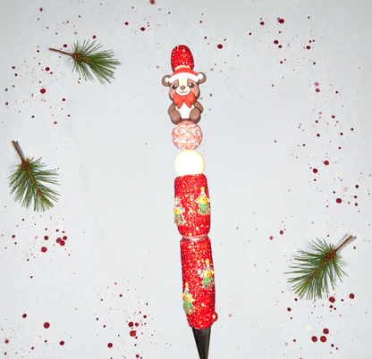 Stylo fait main chien de Noël 🐶