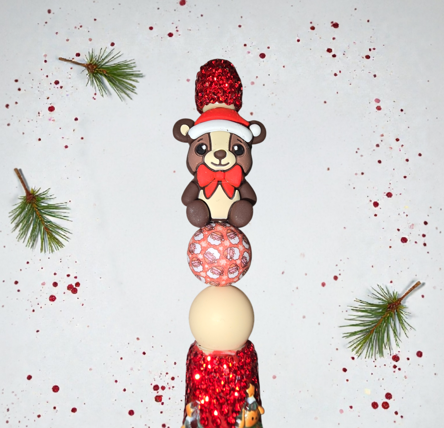 Stylo fait main chien de Noël 🐶