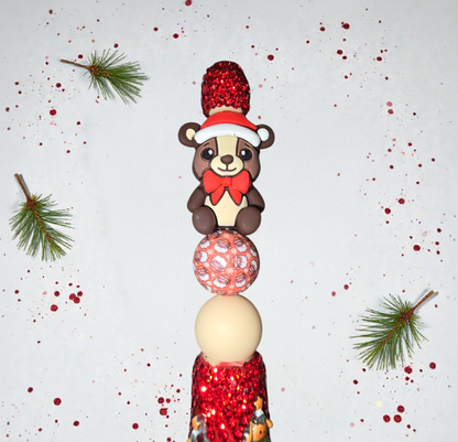 Stylo fait main chien de Noël 🐶