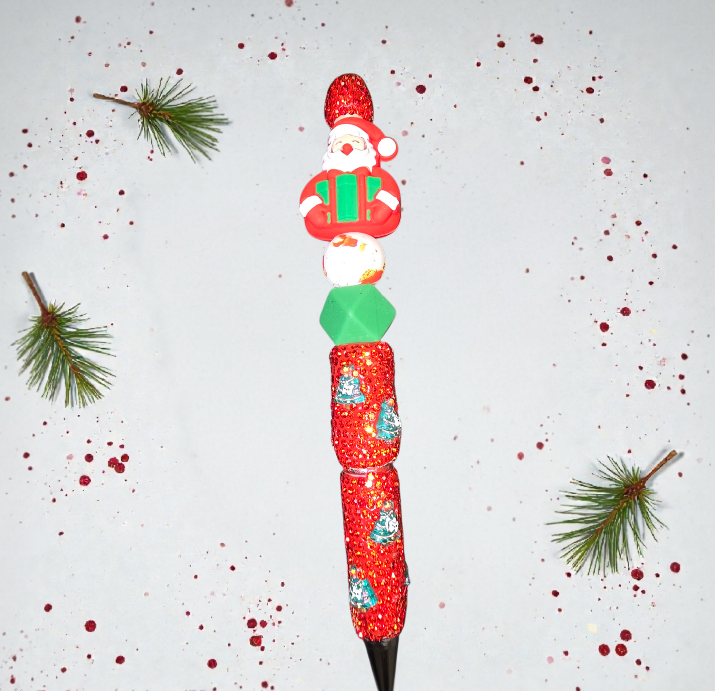 Stylo fait main père Noël 🤶