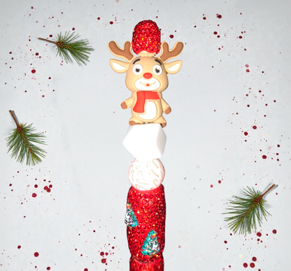 Stylo fait main renne de Noël 🫎