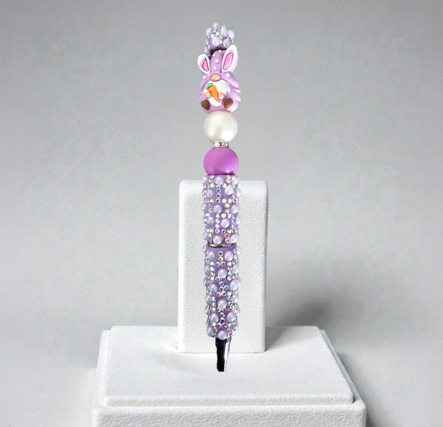 Stylo strass fait main lapin de printemps 🐰🌸