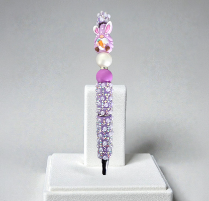Stylo strass fait main lapin de printemps 🐰🌸