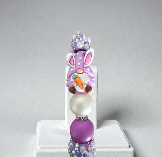 Stylo strass fait main lapin de printemps 🐰🌸