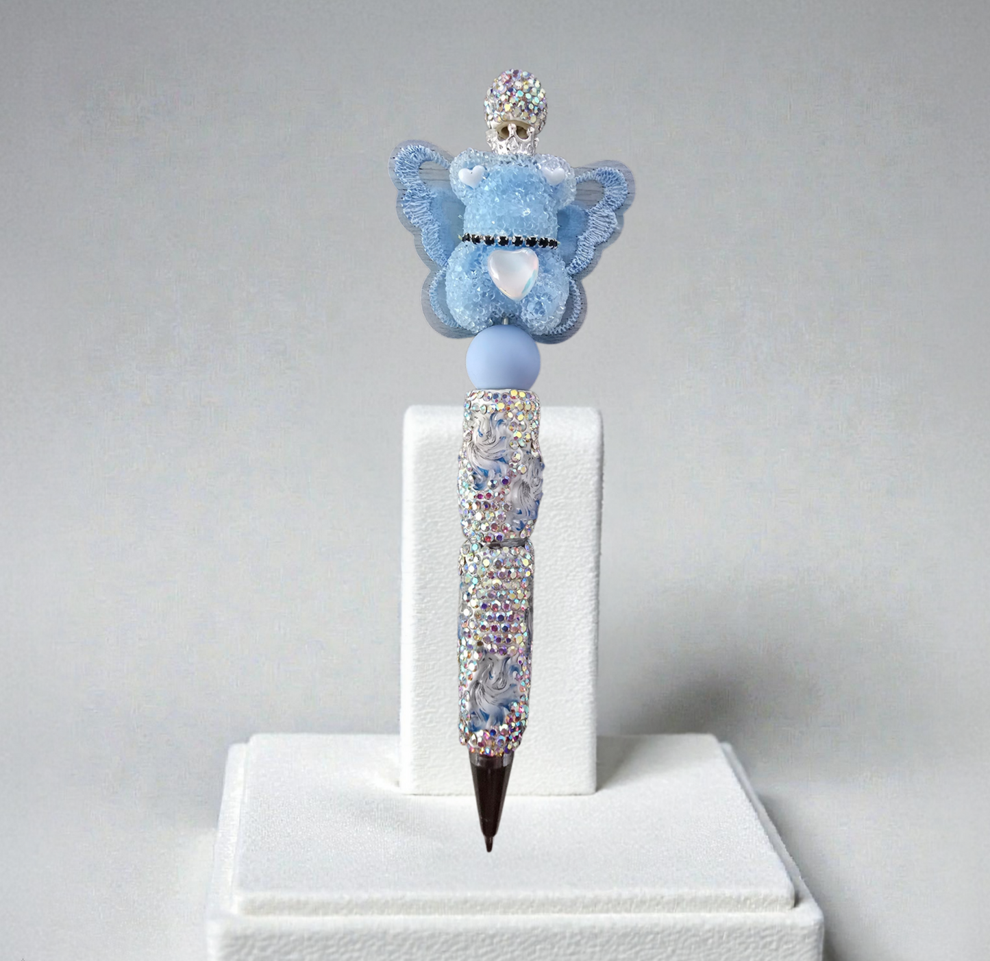 Stylo strass fait main ourson ange couleur selon disponibilité 🧸