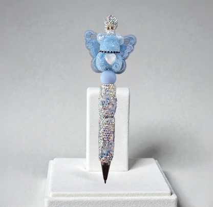 Stylo strass fait main ourson ange couleur selon disponibilité 🧸