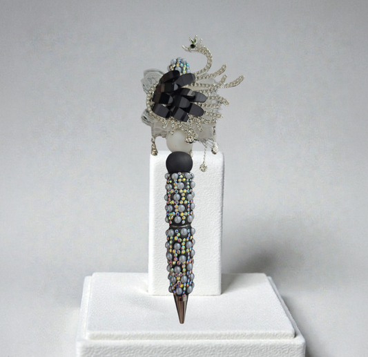 Stylo strass fait main cygne noir 🦢