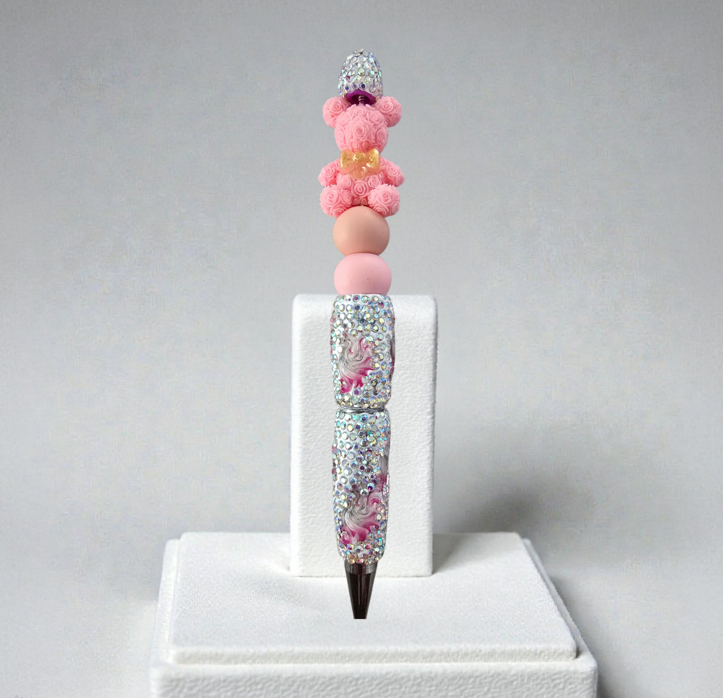 Stylo strass fait main ourson couleur au choix selon disponibilités 🧸