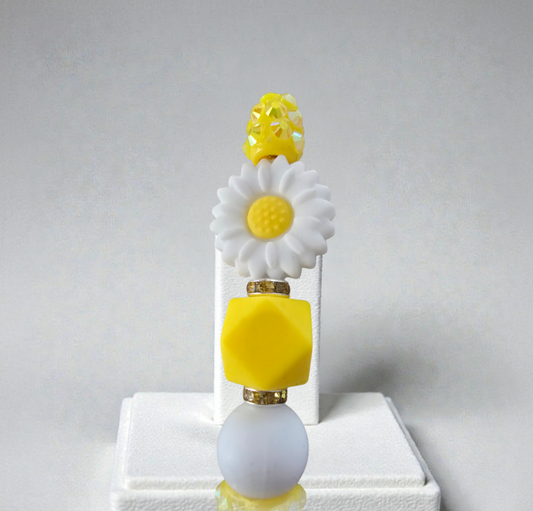 Stylo strass fait main marguerite 🌼