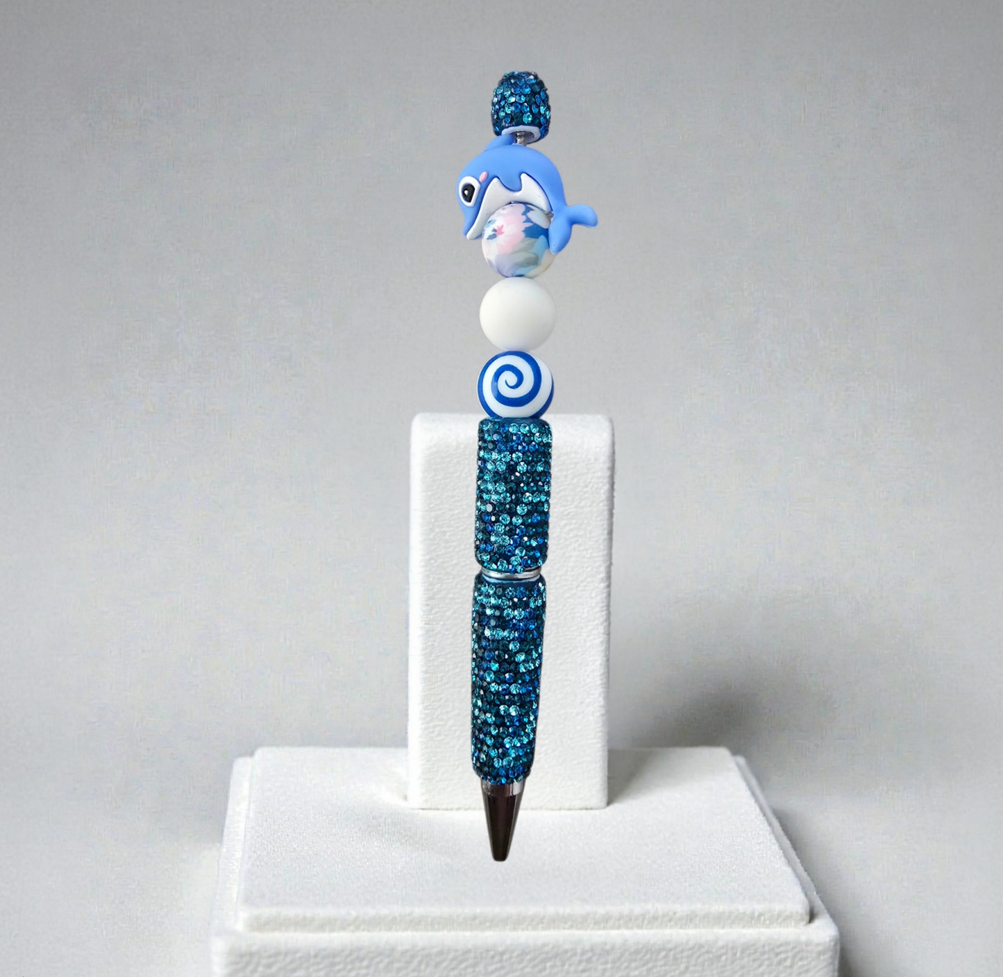 Stylo strass au choix fait main dauphin 🐬