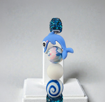 Stylo strass au choix fait main dauphin 🐬