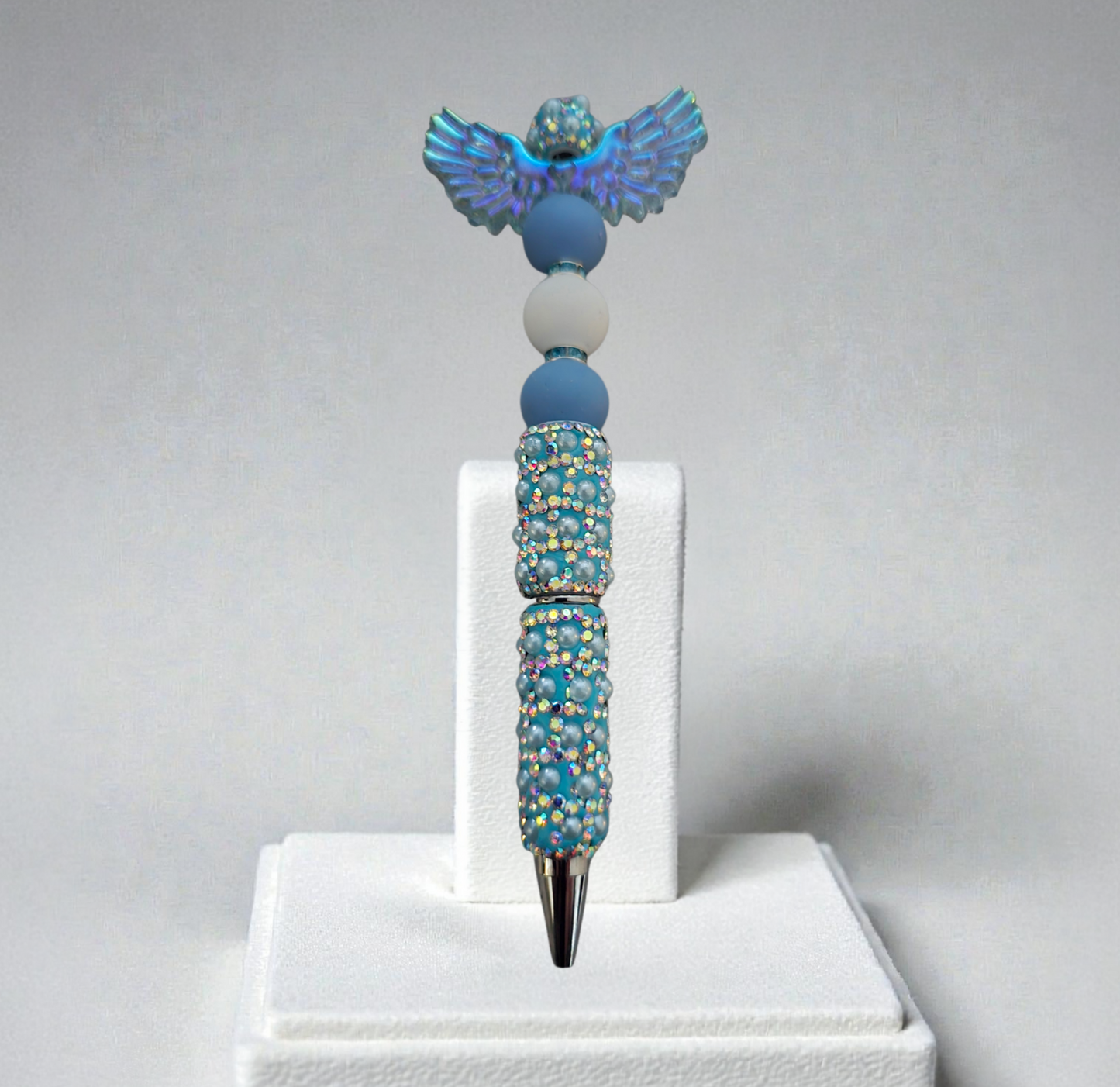 Stylo strass fait main aile d'ange  🪽