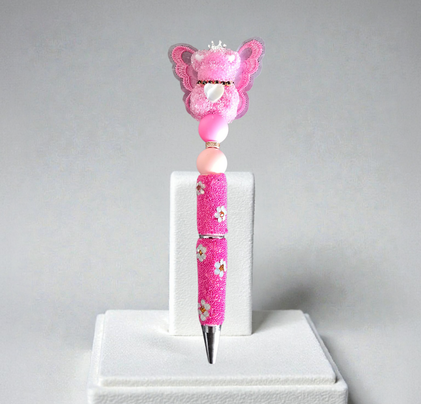 Stylo strass fait main ourson ange couleur selon disponibilité 🧸