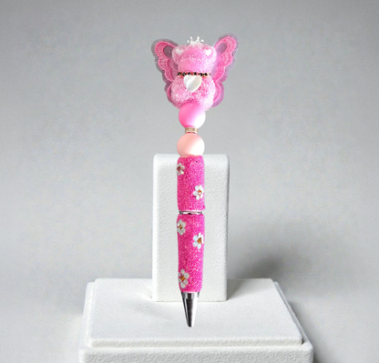 Stylo strass fait main ourson ange couleur selon disponibilité 🧸