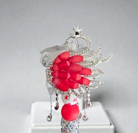 Stylo strass fait main cygne couleur au choix selon disponibilités 🦢