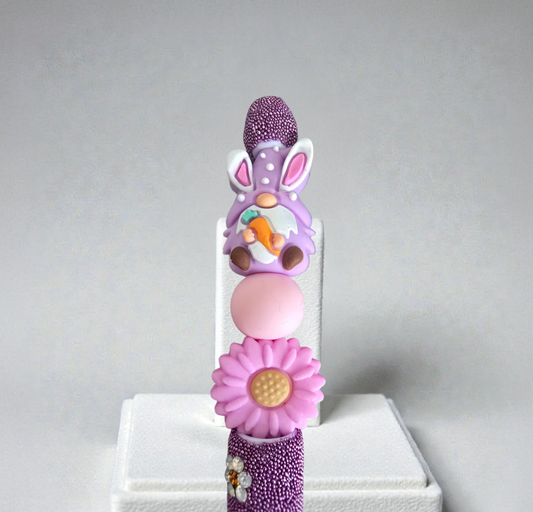 Stylo strass fait main lapin de printemps 🐰🌸