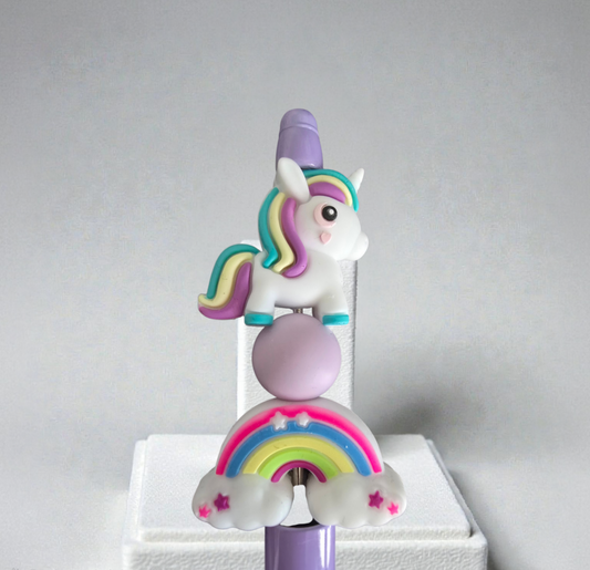 Stylo fait main licorne et arc-en-ciel 🦄🌈