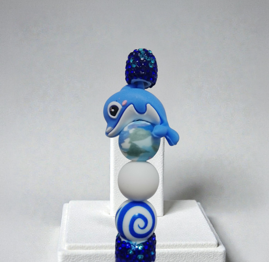 Stylo strass fait main dauphin 🐬