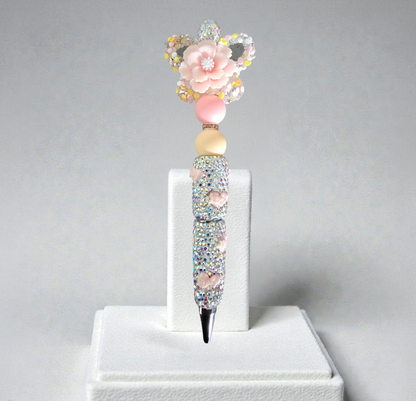 Stylo strass fait main papillon et fleur printanière  🦋🌸