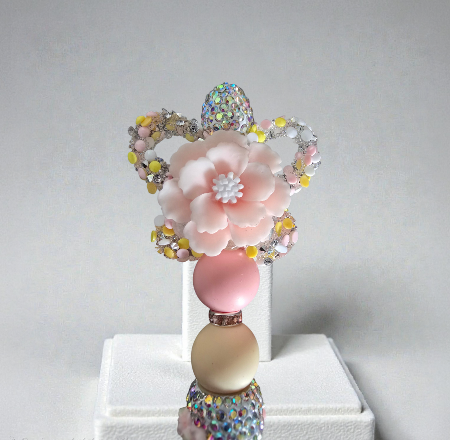 Stylo strass fait main papillon et fleur printanière  🦋🌸