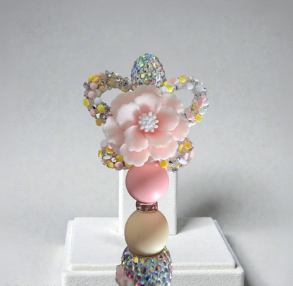 Stylo strass fait main papillon et fleur printanière  🦋🌸