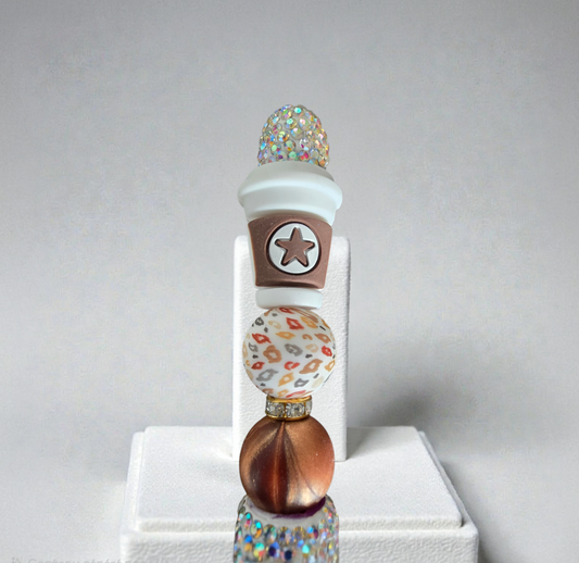 Stylo strass fait main gobelet de café ☕️