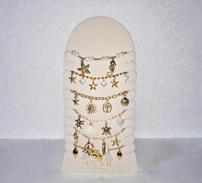 Bracelet au choix thème de la mer blanc et beige