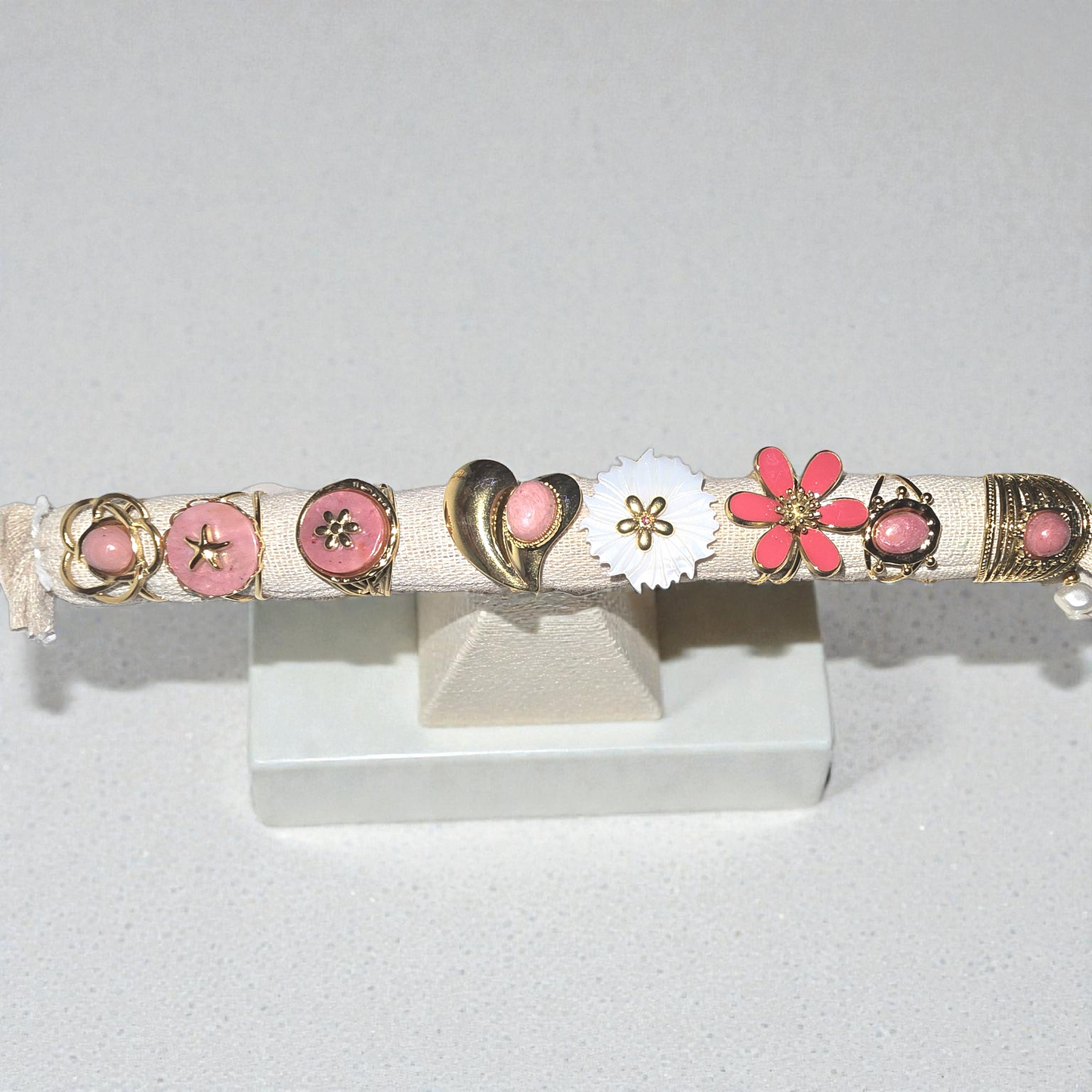 Bague colorée rose au choix