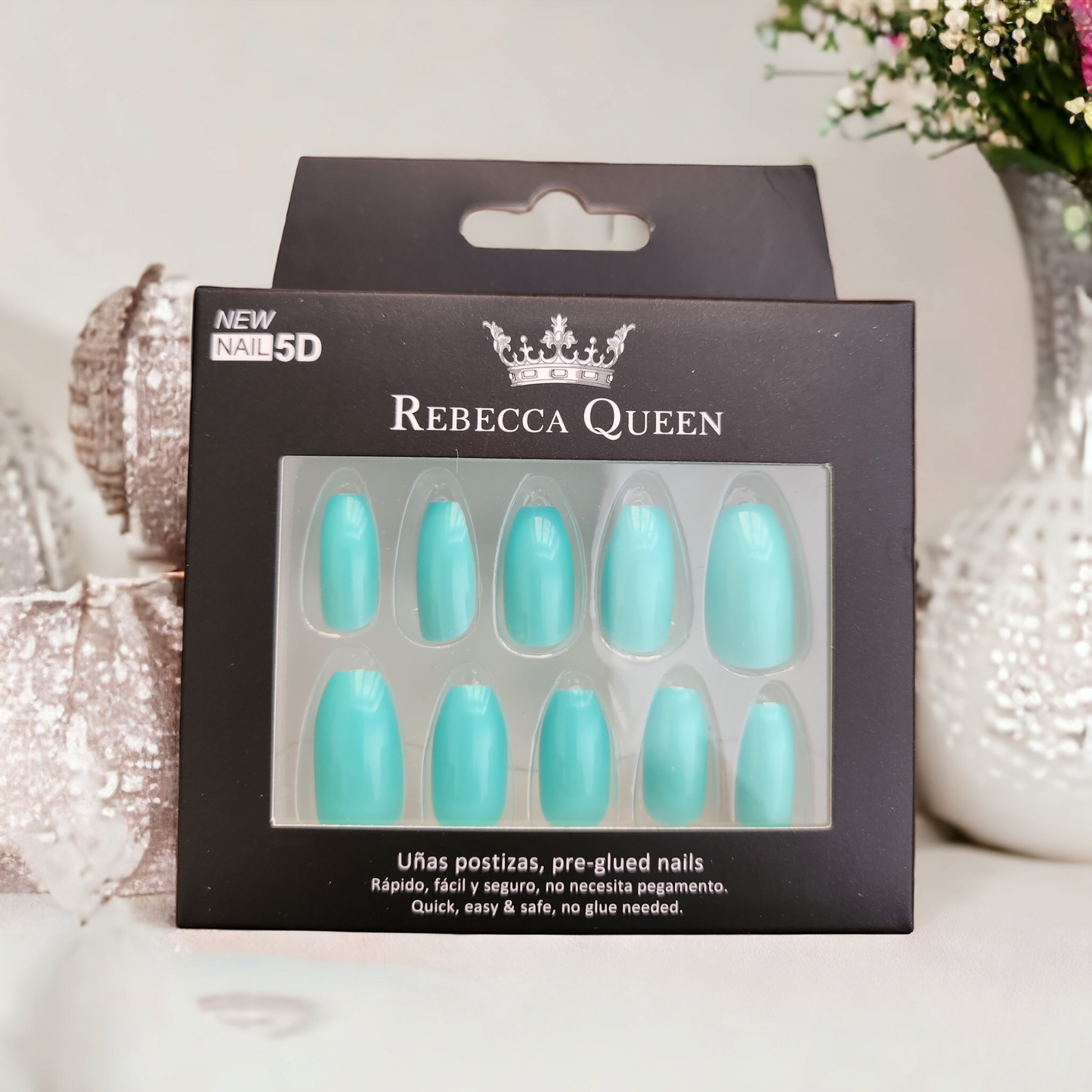 Faux ongles autocollants - Press-on Nails - turquoise